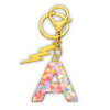 Pastel Rainbow Confetti Letter Keyring