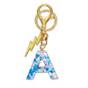 Iridescent Blue/Purple Confetti Letter Keyring