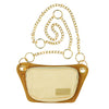 caramel and cream straw lisa belt bag