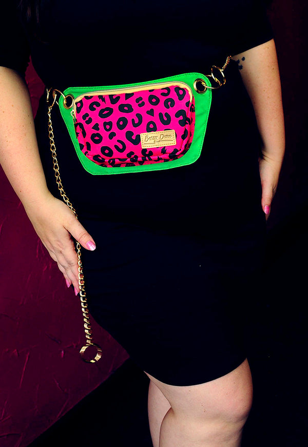 watermelon leopard print belt bag