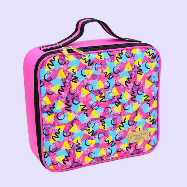 neon confetti print makeup case