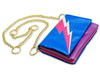 blue pink purple lightning bolt crossbody purse