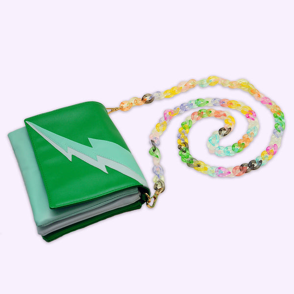 Pastel Rainbow Acrylic Chain Crossbody Strap