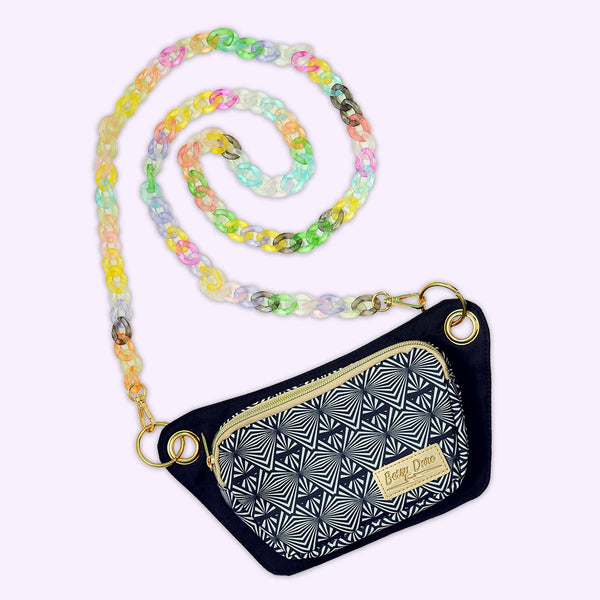 Pastel Rainbow Acrylic Chain Crossbody Strap