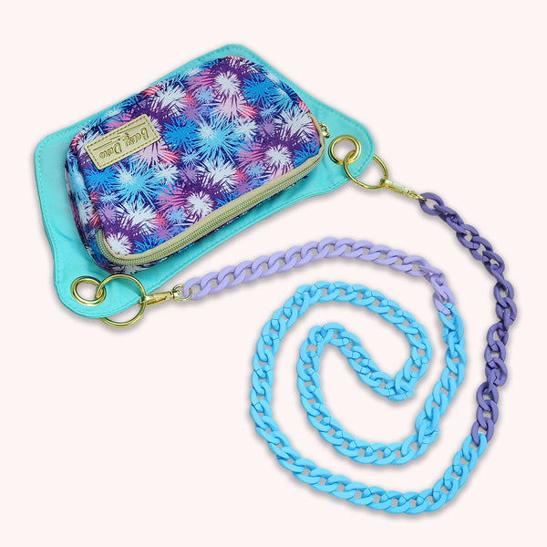 Pastel Tri-Color Acrylic Chain Crossbody Strap