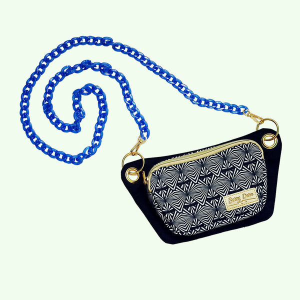 Bright Blue Acrylic Chain Crossbody Strap