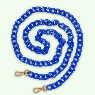 Bright Blue Acrylic Chain Crossbody Strap