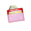 red and pink lightning bolt card wallet