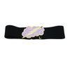 Purple Thunderbolt Cloud Buckle Elastic Belt