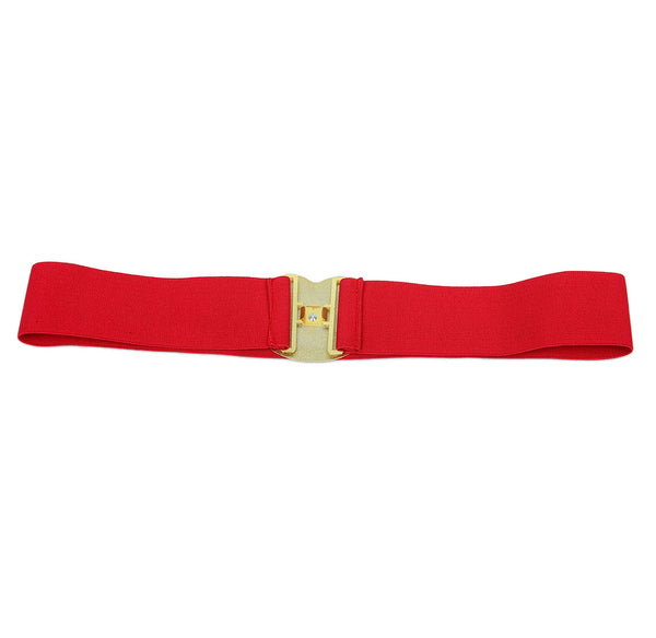 Rainbow Lips Enamel Buckle Elastic Belt