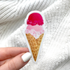 Pink Ice Cream Cone Sticker
