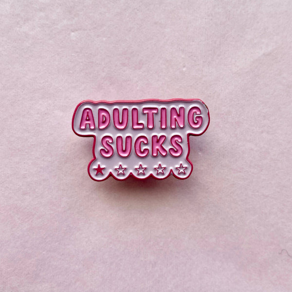 Adulting Sucks One Star Enamel Pin