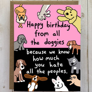 Happy Birthday From All The Doggies Birthday Card
