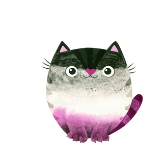 Asexual Pride Cat Sticker, Pride Stickers