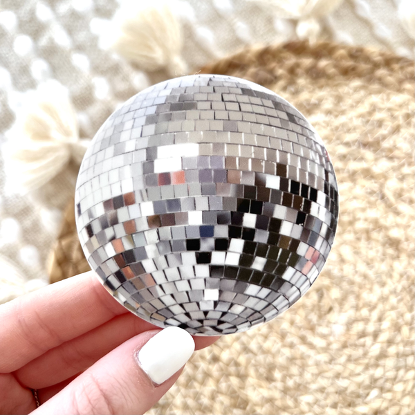 Silver Disco Ball Sticker