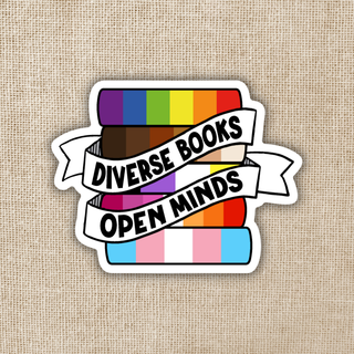 Diverse Books Open Minds Rainbow Sticker