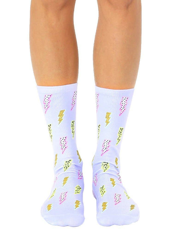 Lightning Bolt Crew Socks