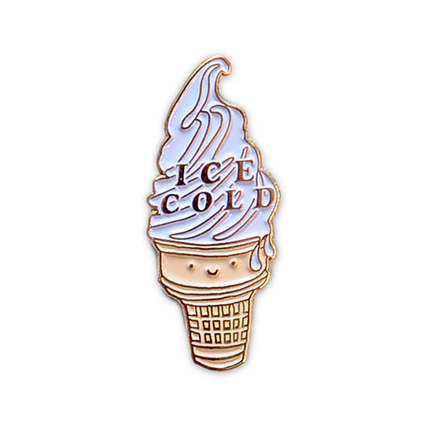 Ice Cold Ice Cream Cone Soft Enamel Pin