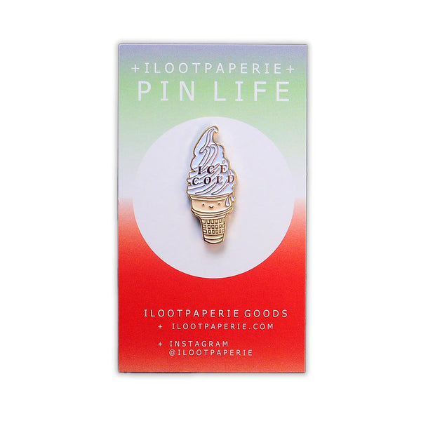 Ice Cold Ice Cream Cone Soft Enamel Pin