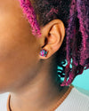 glitter stud earrings