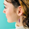 Pearly Purple Mini Lightning Bolt Acrylic Earrings