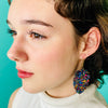 confetti monstera leaf earring