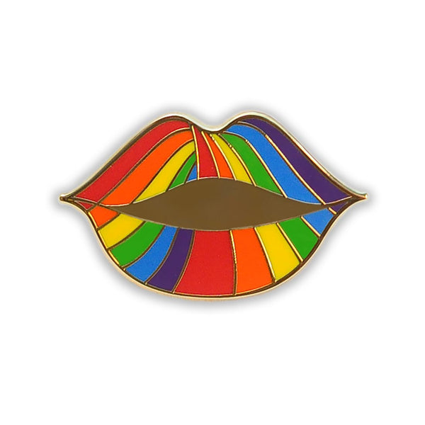Rainbow Lips Enamel Pin