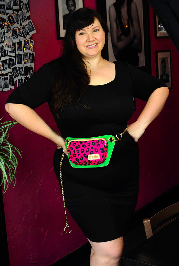 watermelon leopard print belt bag