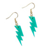 Teal Mini Lightning Bolt Acrylic Earrings