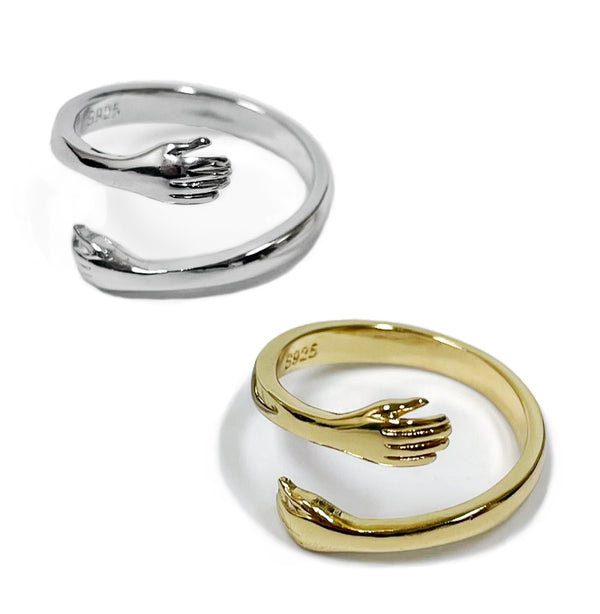 Delicate Hugging Hands Ring Betsy Dare