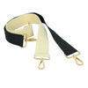 tan and black elastic belts for waist bags